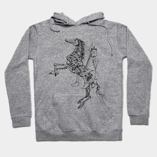 Mechanical rearing horse and rider. Hoodie